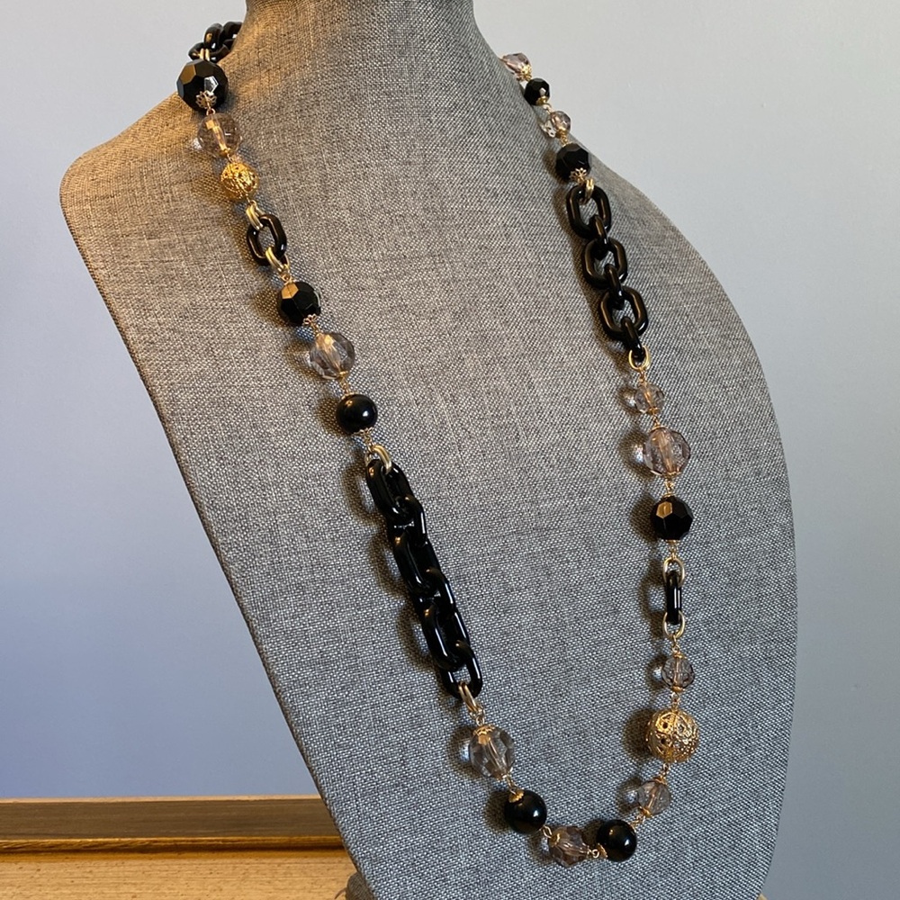 Branded Vintage Gold/Black Statement Necklace